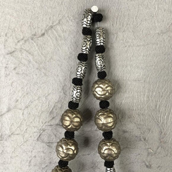 Consuela Bag Womens Blue Pink Drawstring Pouch Beaded Strap Tassel Boho Mirror - Picture 10 of 16